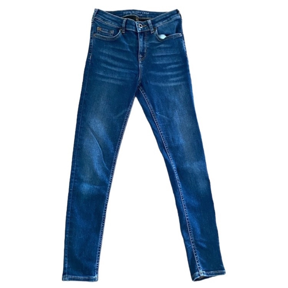 Jack Wills Ferham Super Skinny Crop Blue Denim Size 28